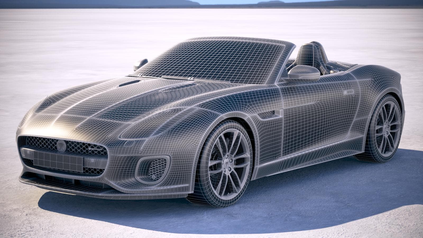 Jaguar F-Type R Dynamic Cabrio 2018 3D Model by SQUIR