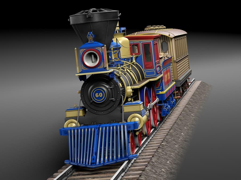Jupiter Steam Train 3D Model by SQUIR