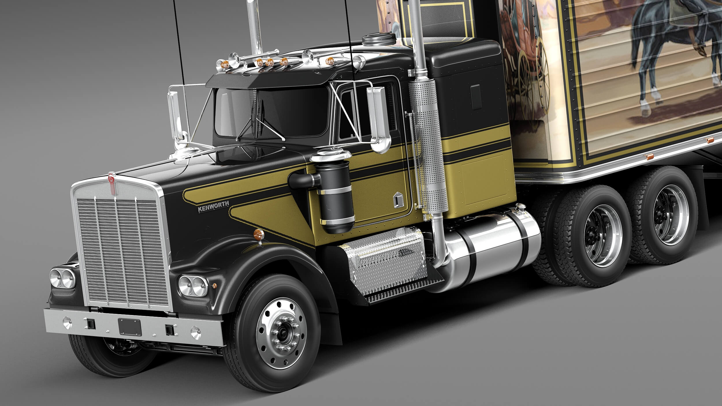 Kenworth W900 1974 - 3D Model by SQUIR