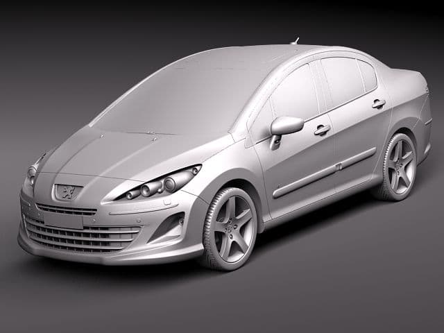 Peugeot 408 2011 - 3D Model by SQUIR