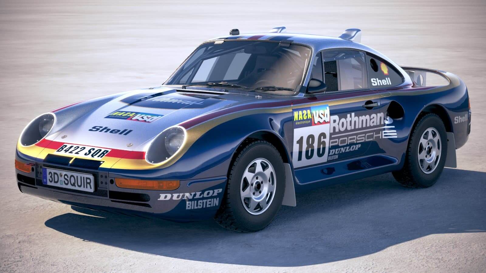 Porsche 958 Rothmans Rally 1985 - 3D Model by SQUIR