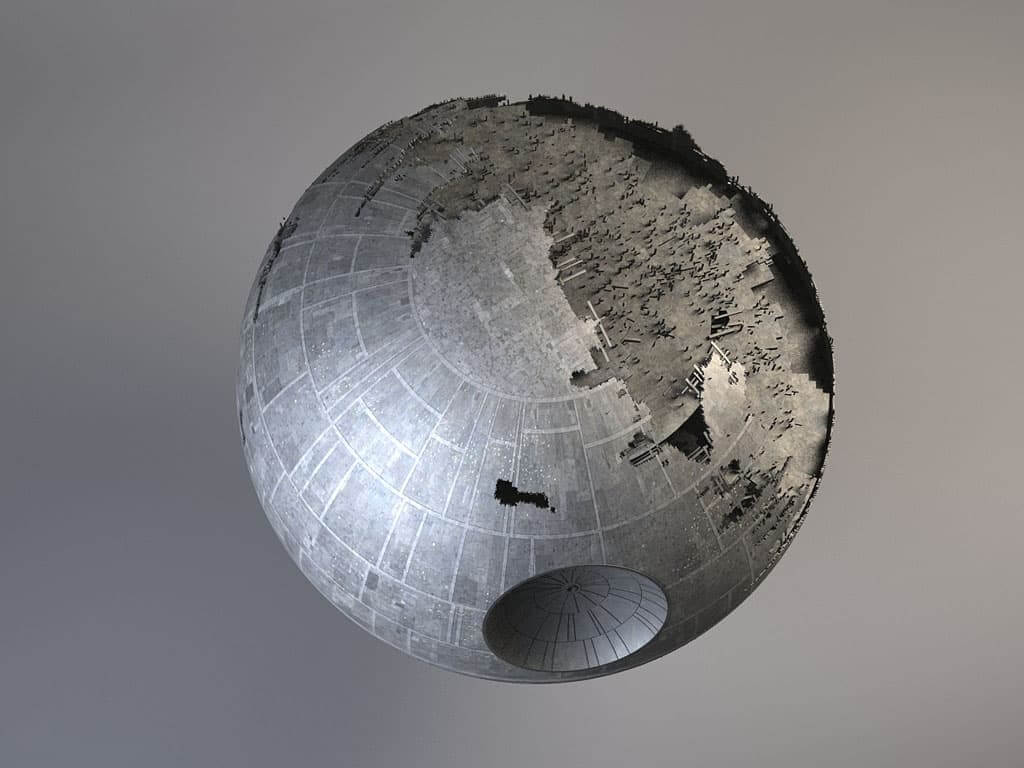 Star Wars Death Star (destroyed) 3D Model by SQUIR