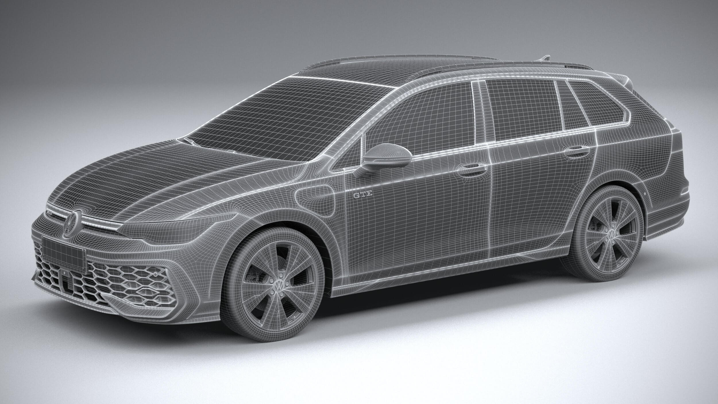 Volkswagen Golf GTE Variant 2024 - 3D Model by SQUIR