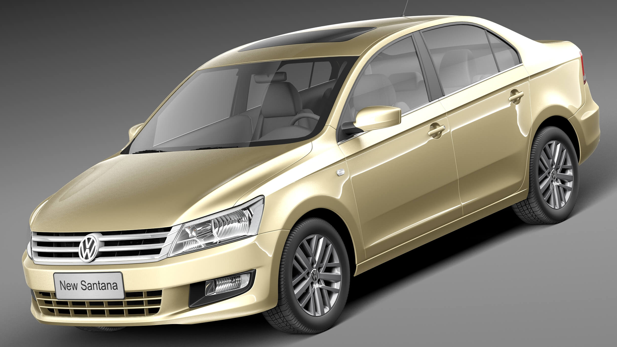 Volkswagen Santana 2013 - 3D Model by SQUIR