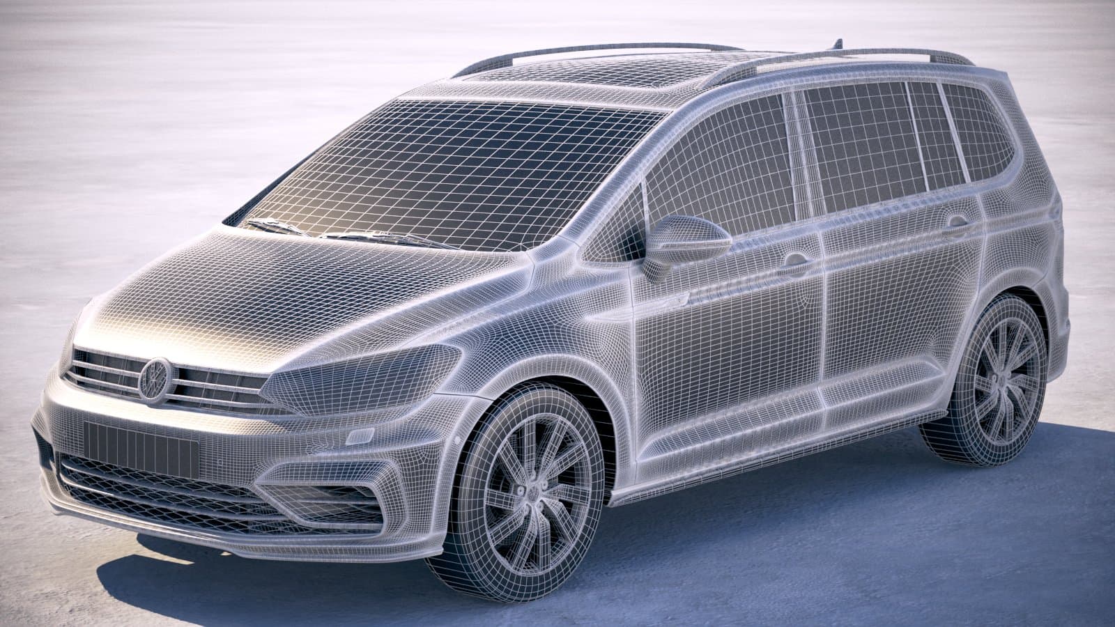 Volkswagen Touran 2018 R-Line 3D Model by SQUIR