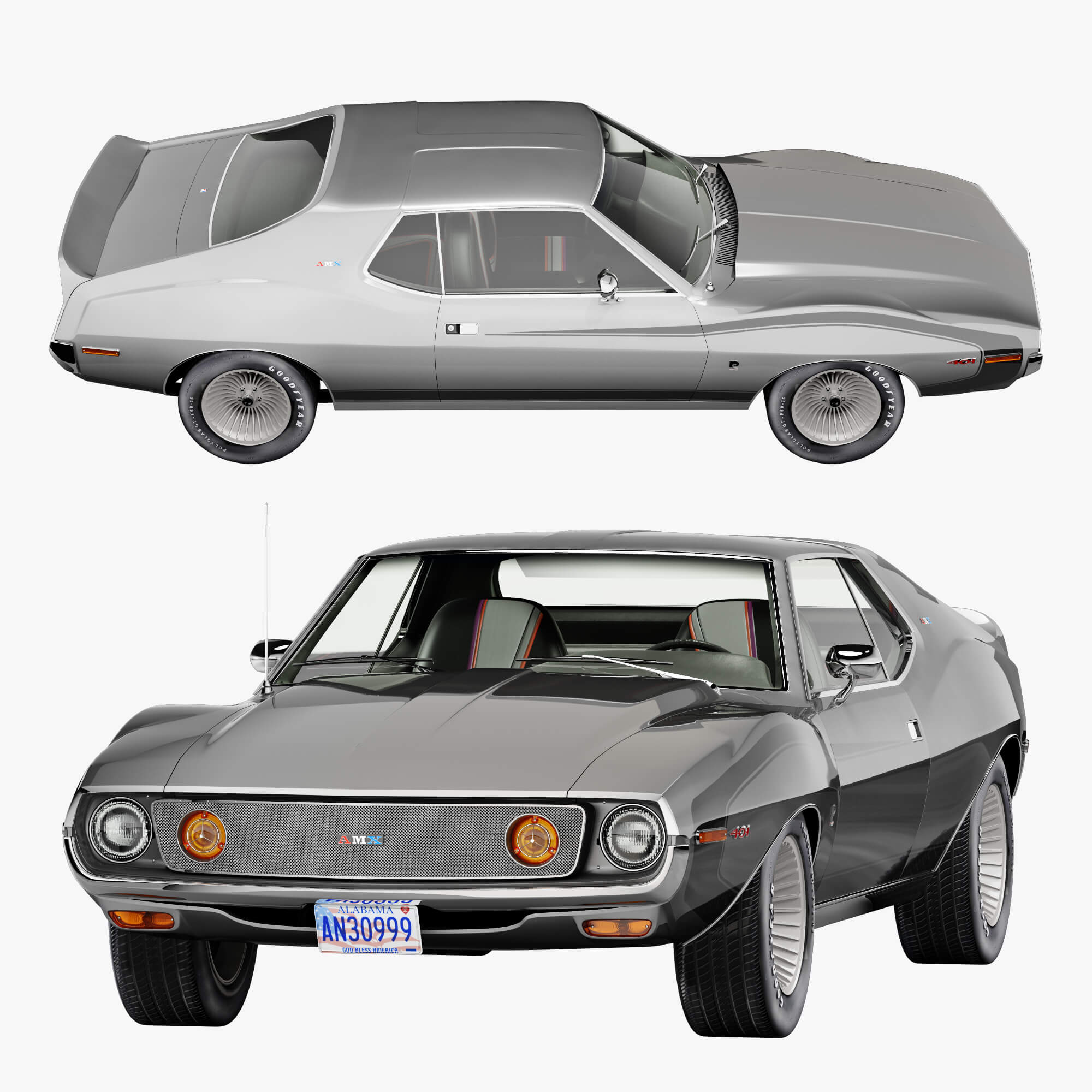 AMC Amx Pierre Cardin 1973 3D Model by sta_84