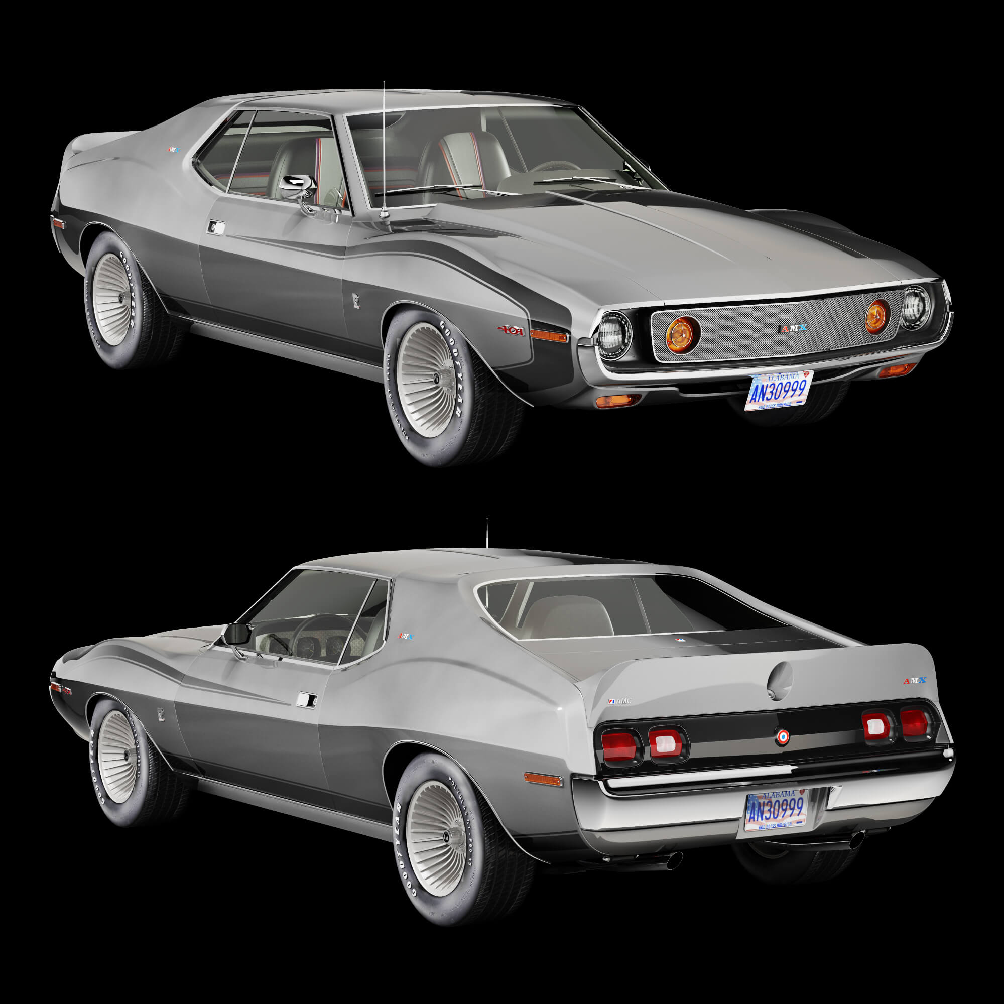 AMC Amx Pierre Cardin 1973 3D Model by sta_84