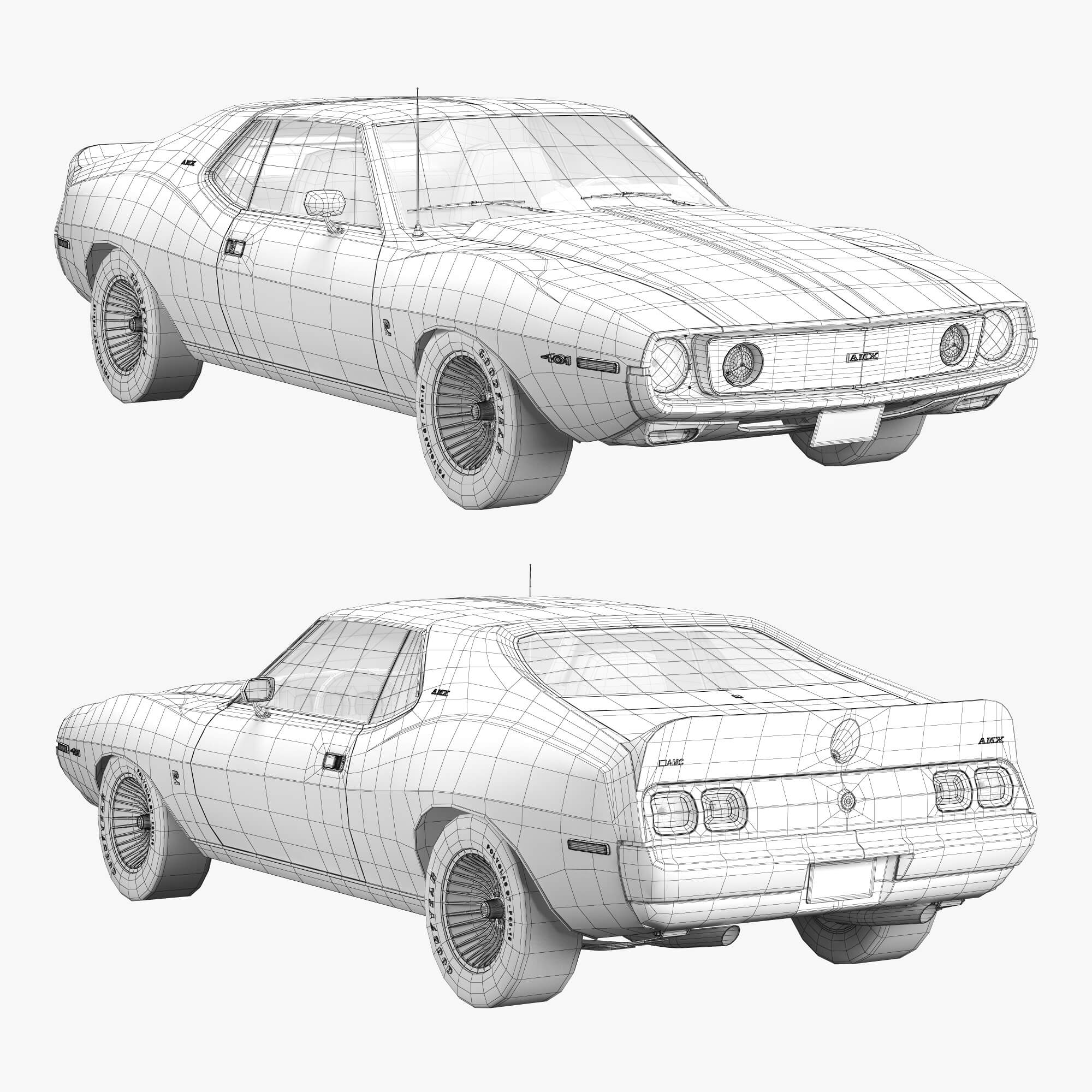 AMC Amx Pierre Cardin 1973 3D Model by sta_84