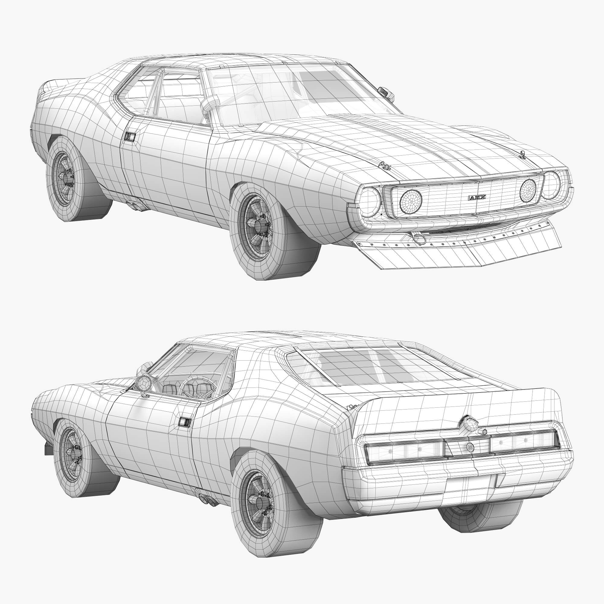 AMC Javelin Sunoco 3D Model by sta_84