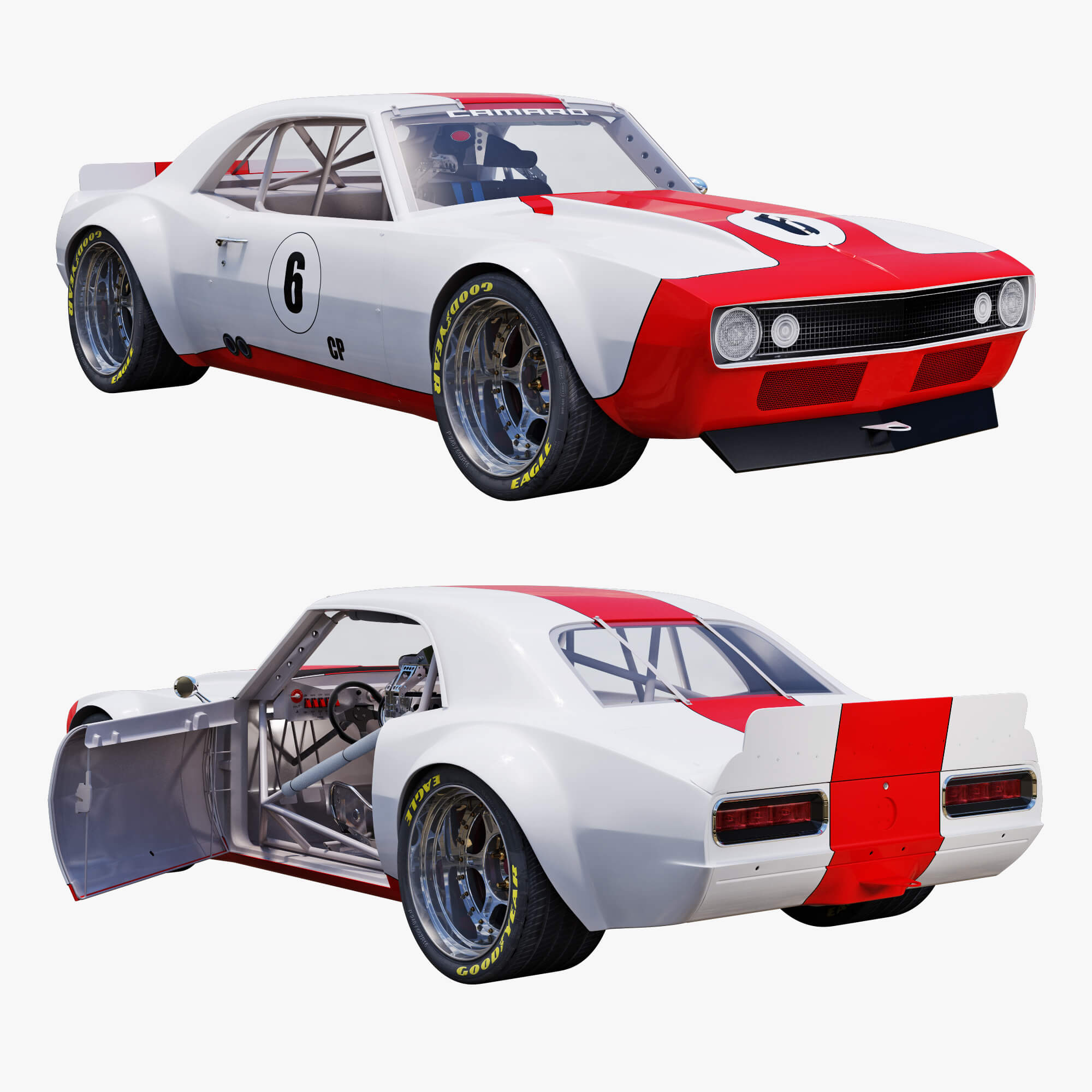 Chevrolet Camaro 1967 Racing - 3D Model by sta_84
