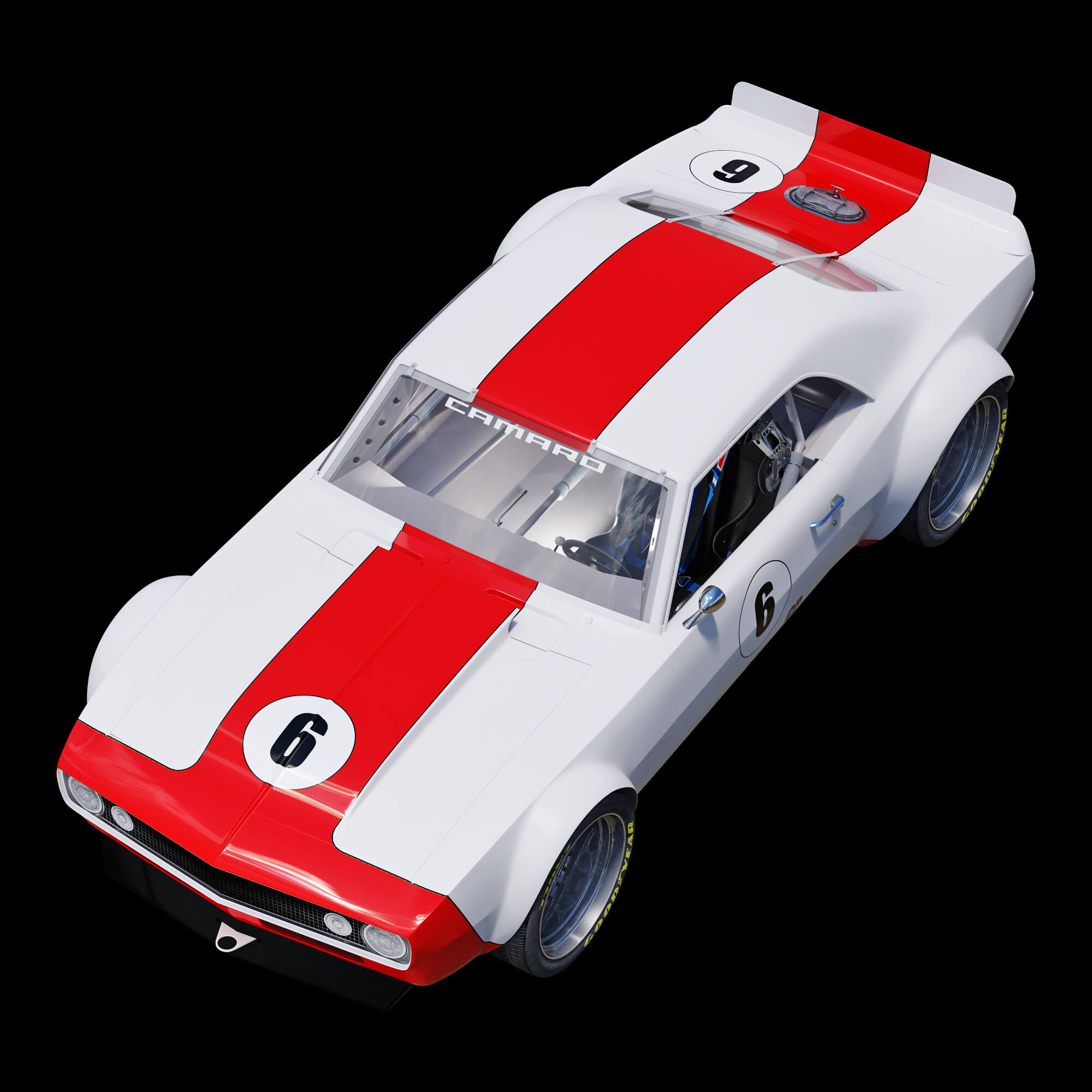Chevrolet Camaro 1967 Racing - 3D Model by sta_84
