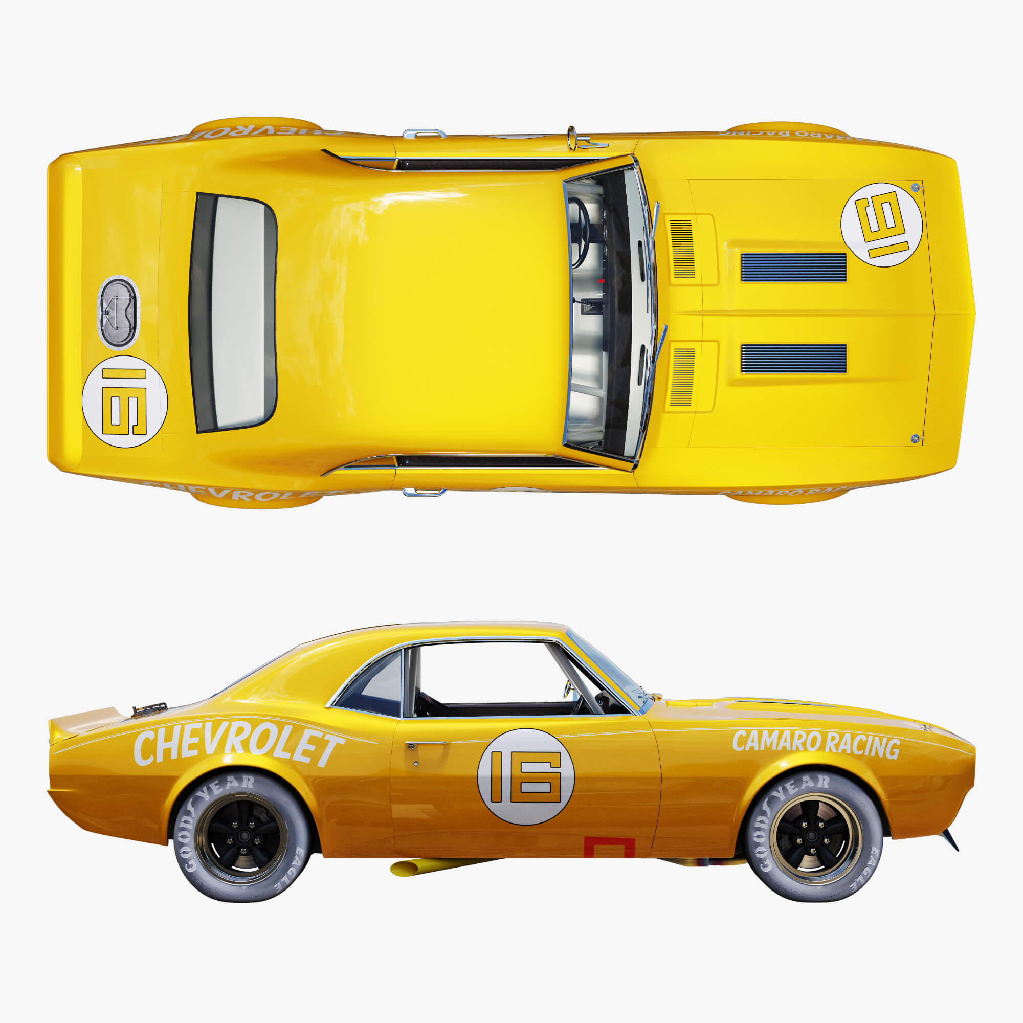 Chevrolet Camaro Racing 1968 - 3D Model by sta_84