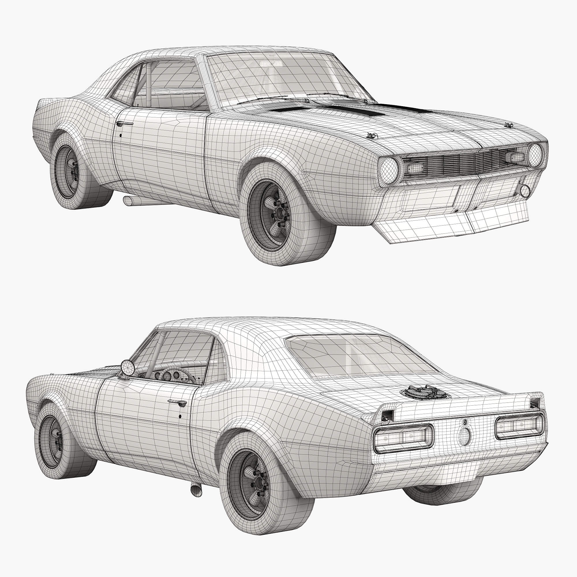 Chevrolet Camaro Racing 1968 - 3D Model by sta_84