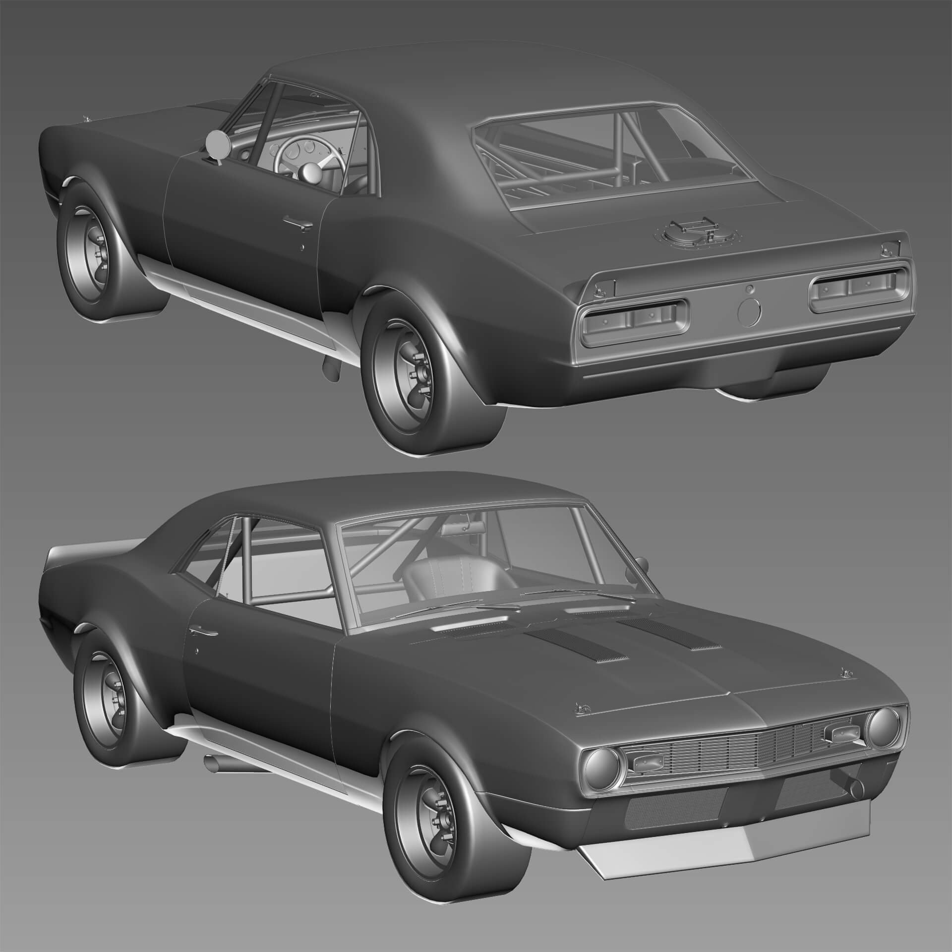Chevrolet Camaro Racing 1968 - 3D Model by sta_84