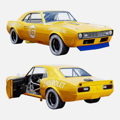 Chevrolet Camaro Racing 1968 - 3D Model by sta_84