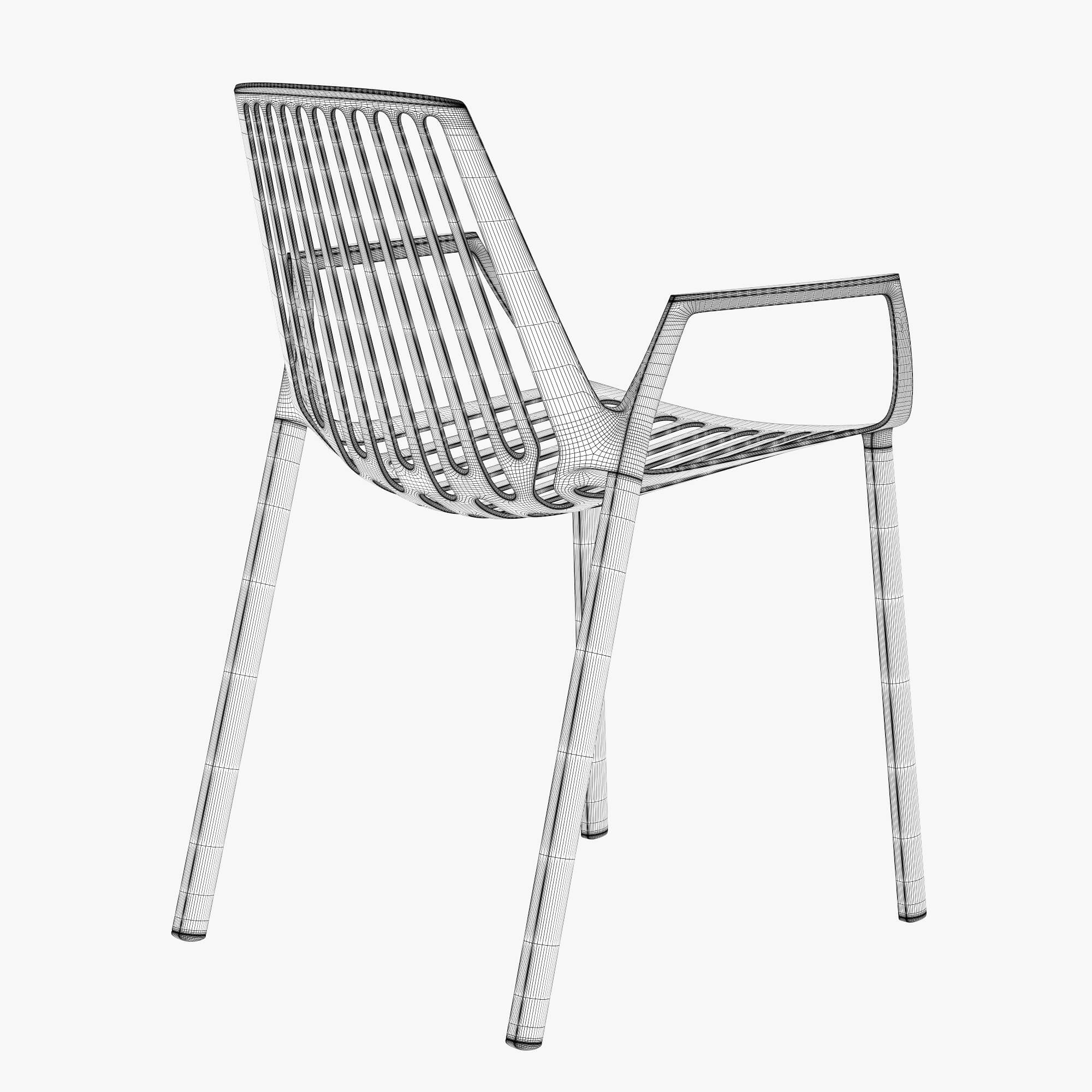 Fast Rion Chair With Armrests - 3D Model by sta_84