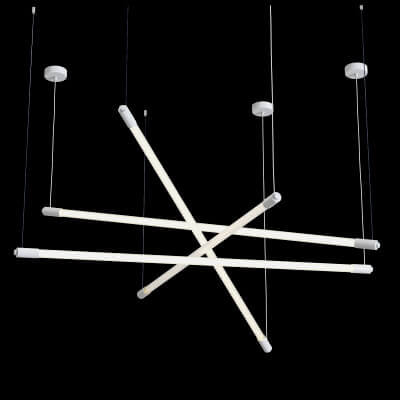 iDual JE501009 A LED Ceiling Light Volta with Remote Control, Plastic, Chrome, 32 x 32 x 100 cm