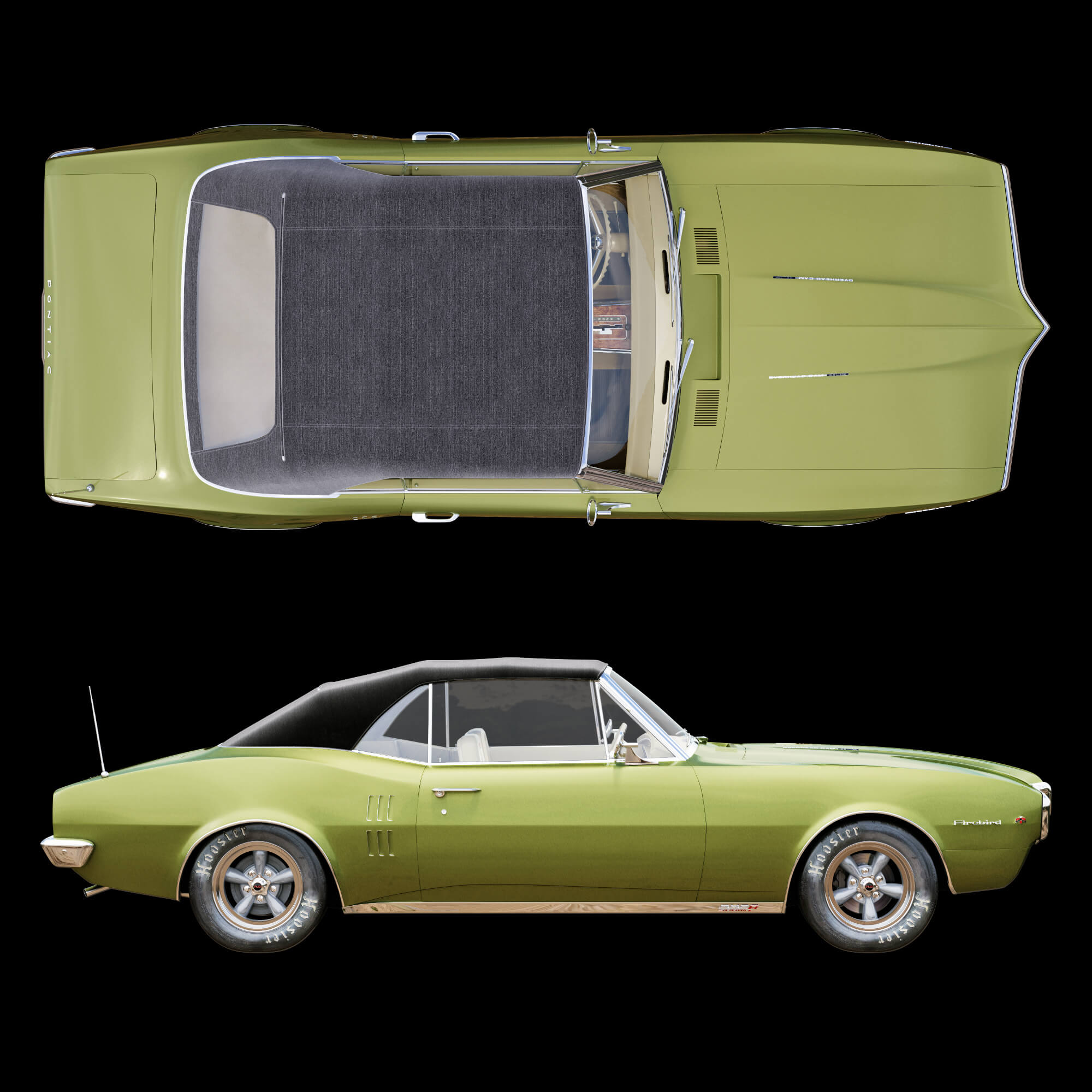 Pontiac Rendering Pontiac Firebird 1967 Convertible - 3D Model by sta_84