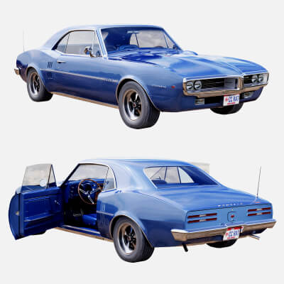 Pontiac Rendering Pontiac Firebird 1967 - 3D Model by sta_84