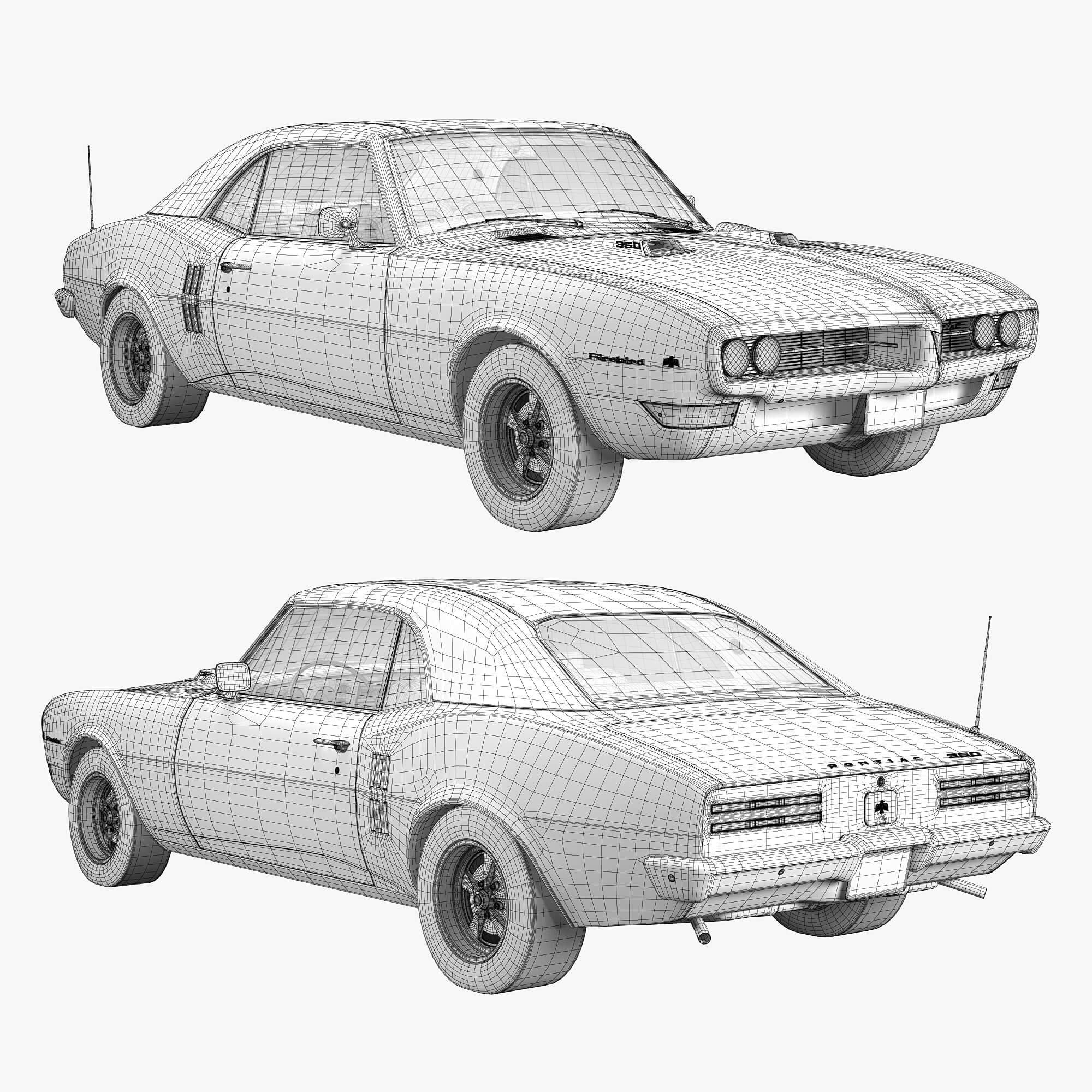 Pontiac Rendering Pontiac Firebird 1968 - 3D Model by sta_84