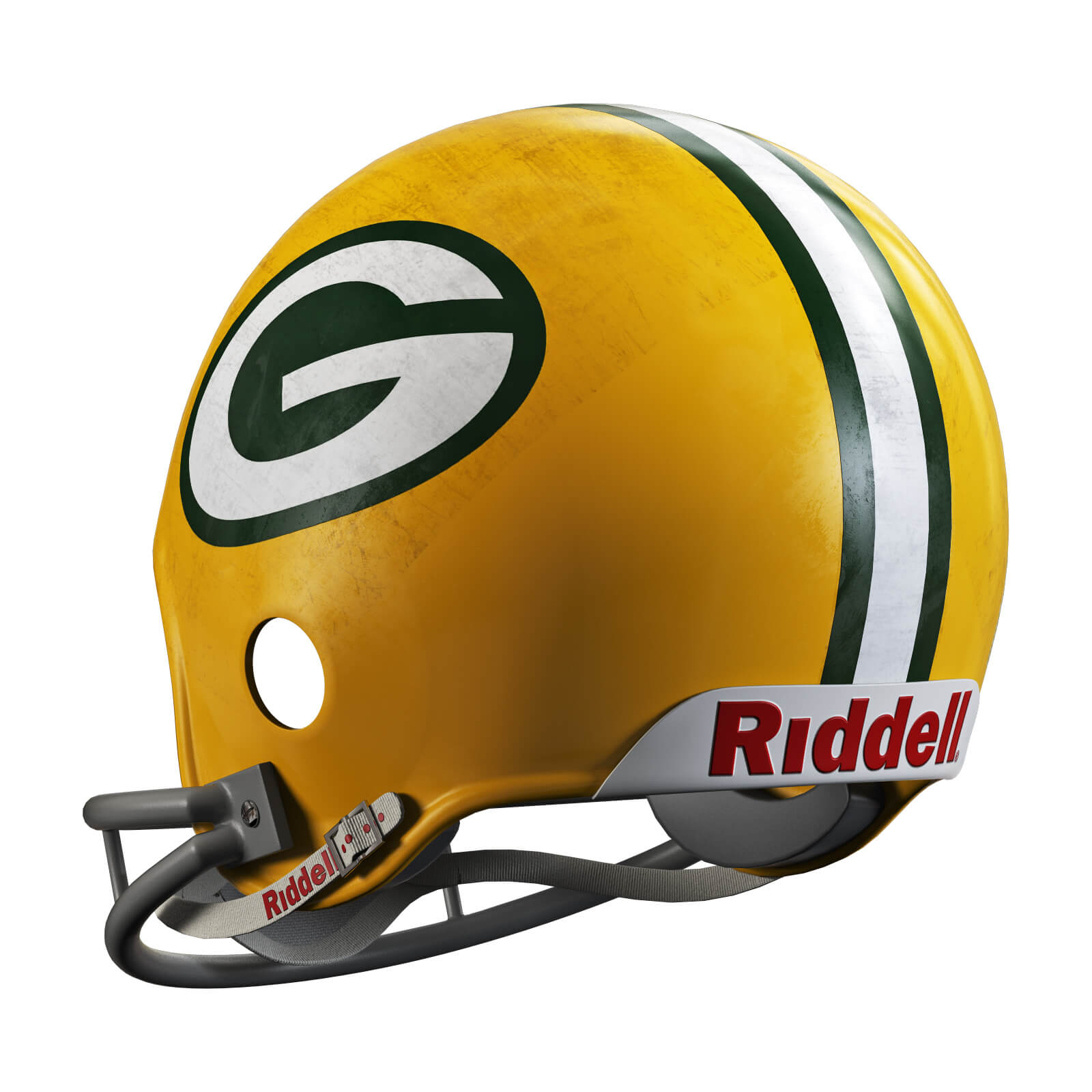 Riddell Vsr 4 Helmet-Green Bay Packers 3D Model by sta_84