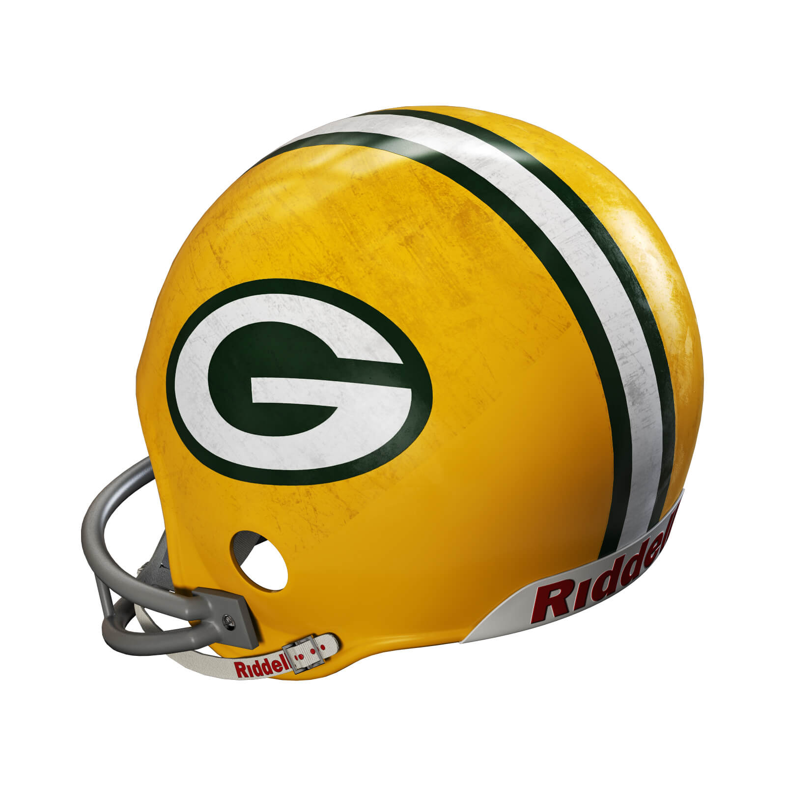 Riddell Vsr 4 Helmet-Green Bay Packers 3D Model by sta_84