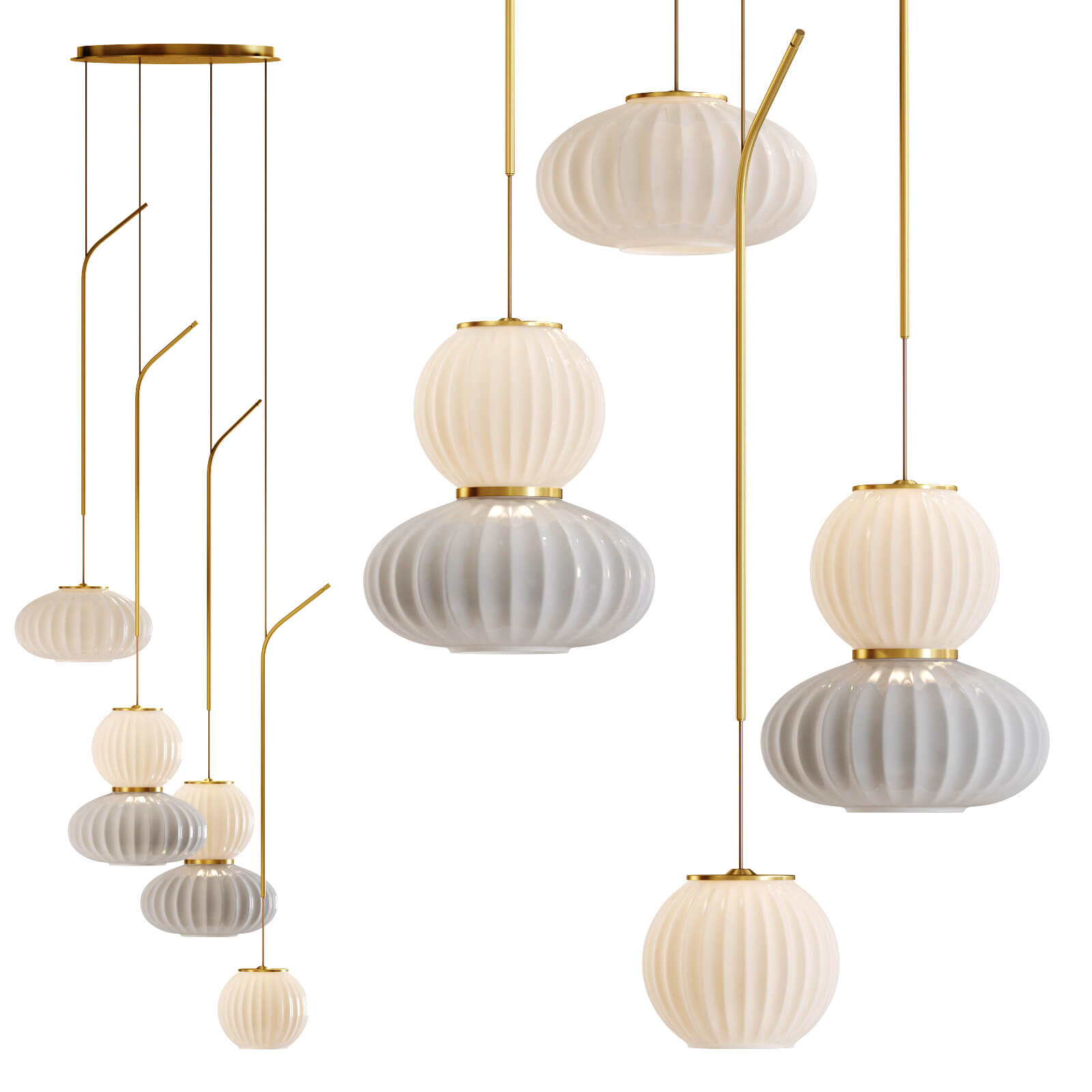 Suspension design IRIS DELTA / Blanc / Dix heures Dix