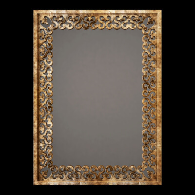 Rectangular Long Mirror Texture Surya Becklin Rectangular Wall Mirror - 3D Model by sta_84