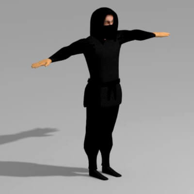 Ninja Rigg Ninja Fully Rigged - 3D Model by Stangil44