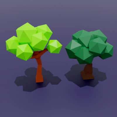 Low Poly Stylized Trees Pack – Fantasy Nature Plants Assets - 3D Model ...