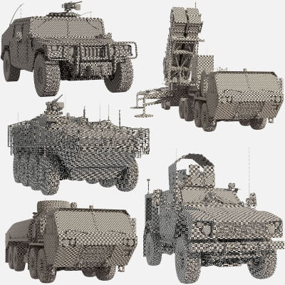 American Wheeled Military Vehicles 5 in 1 UVW
