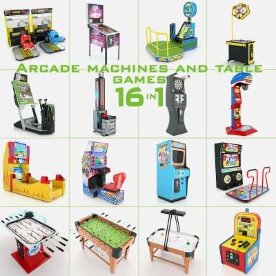 Arcade Machines And Table Games 16 in 1