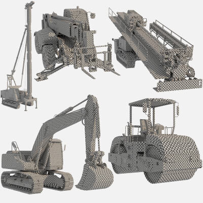 Heavy Construction Machinery 5 in 1 UVW Only 1