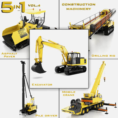 Heavy Construction Machinery Equipment Industrial 5 in 1 V4