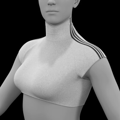 High Neck Crop Top for G9 by Stb3D