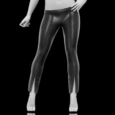 Leather Low-Rise Pants for G9
