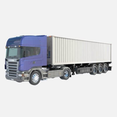 Scania Truck R580 With Container Refrigerator