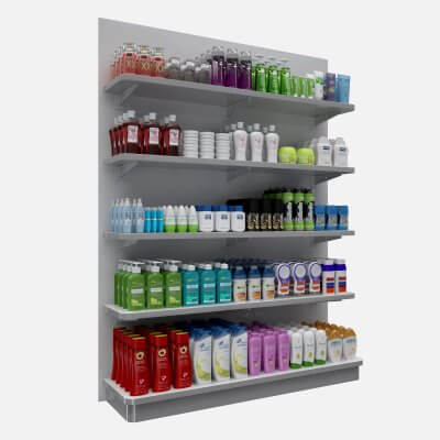 Shelves with Makeup