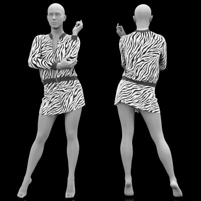 Skirt With a Zipper Zebra Windbreaker With a Zipper for G9