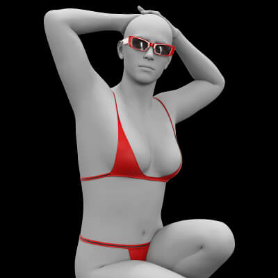 Swim Bra and Briefs and Sunglasses for G9