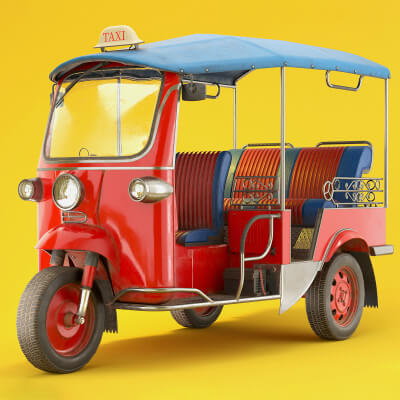 Tuk Tuk Taxi Props by Stb3D