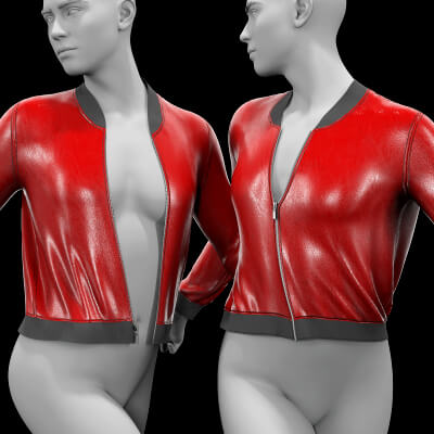 Windbreaker with a Zipper Close and Open Leather for G9