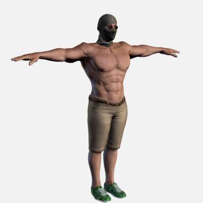 Buff Rigged 3d Model 3D Character Model – Rigged Muscular Male (Game Ready) by StellarValor