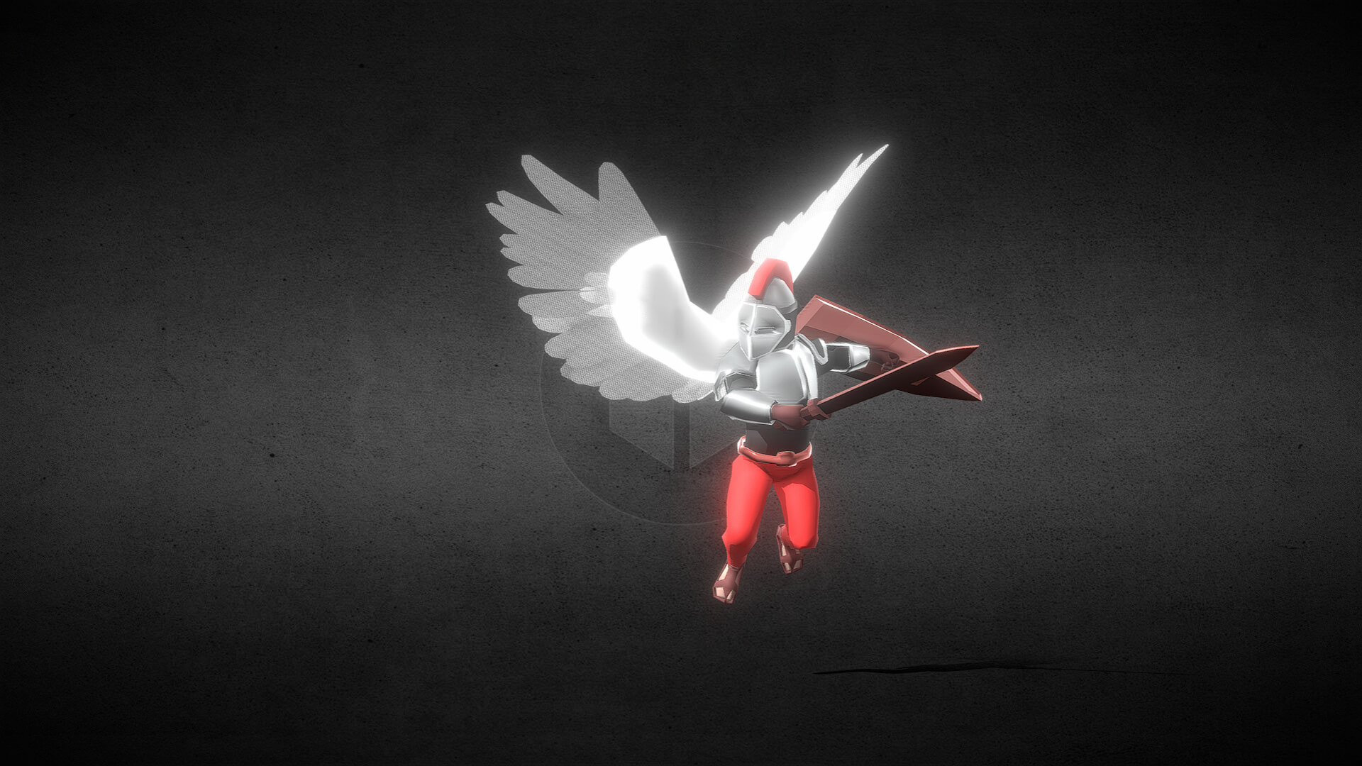 Animated Low Poly Angel Knight (To Unity) - 3D Model by stonelion7