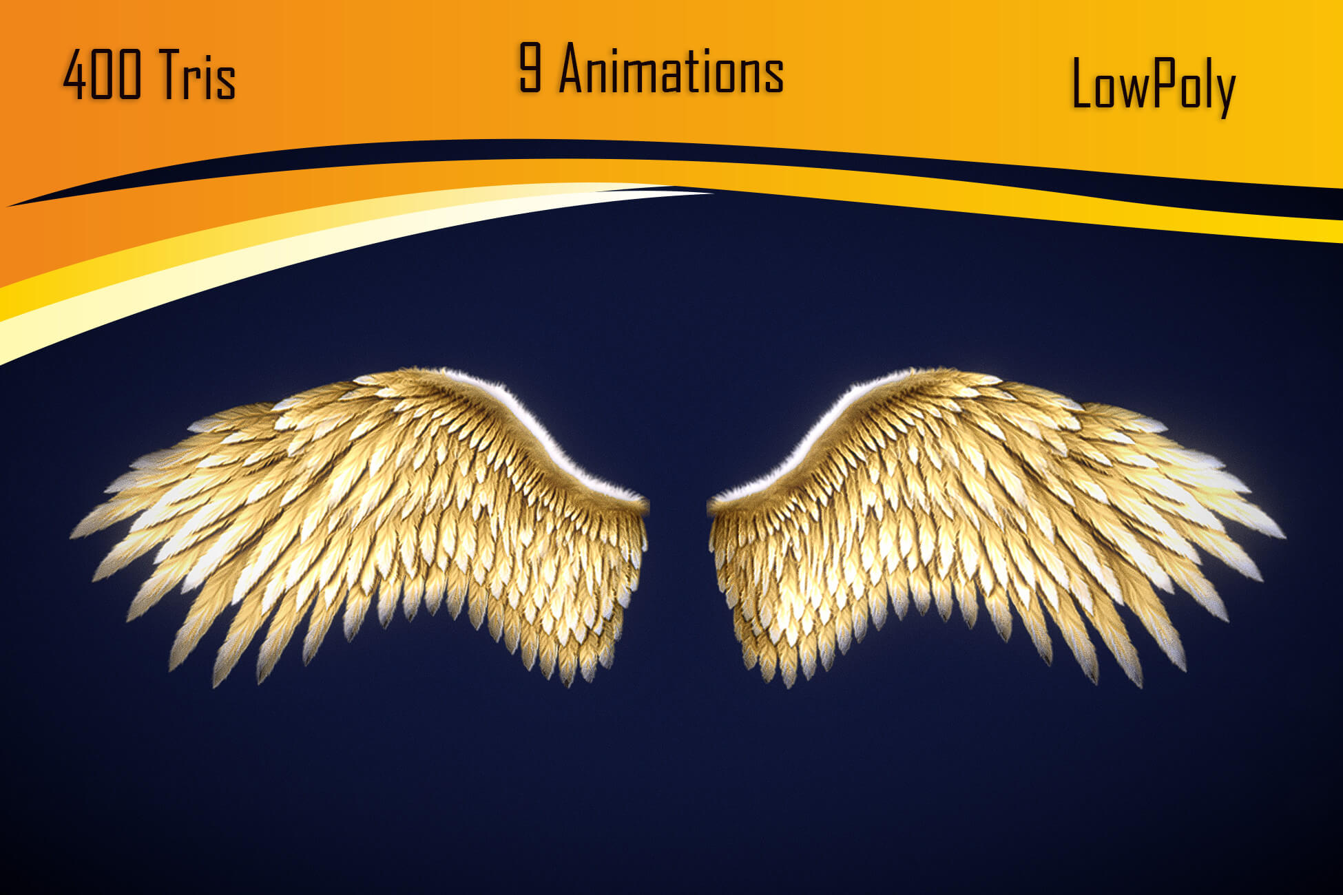 Golden Wings 3D Model by stonelion7