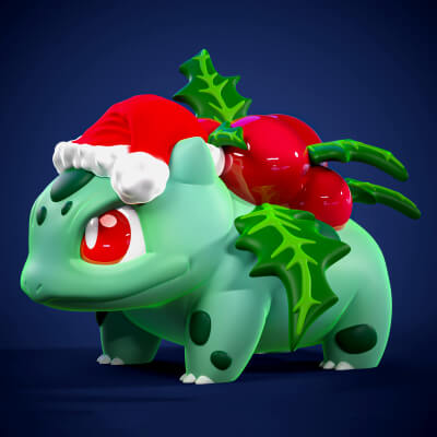 Bulbasaur (Christmas) - 3D Model by stop and shop