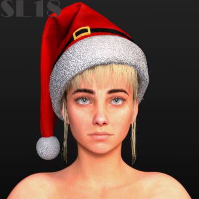 Christmas Hat Hair G8 by Stormlux18