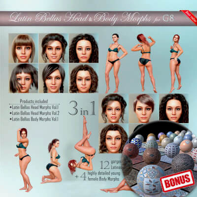 Latin Bellas Morphs Plus 50 Elite Textures