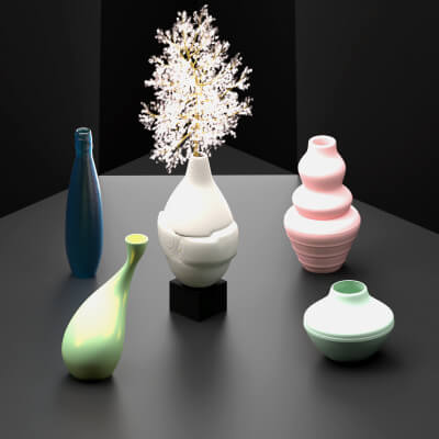 Fractal Ceramic Vase Collection
