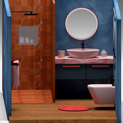 Mediterranean Modern Bathroom